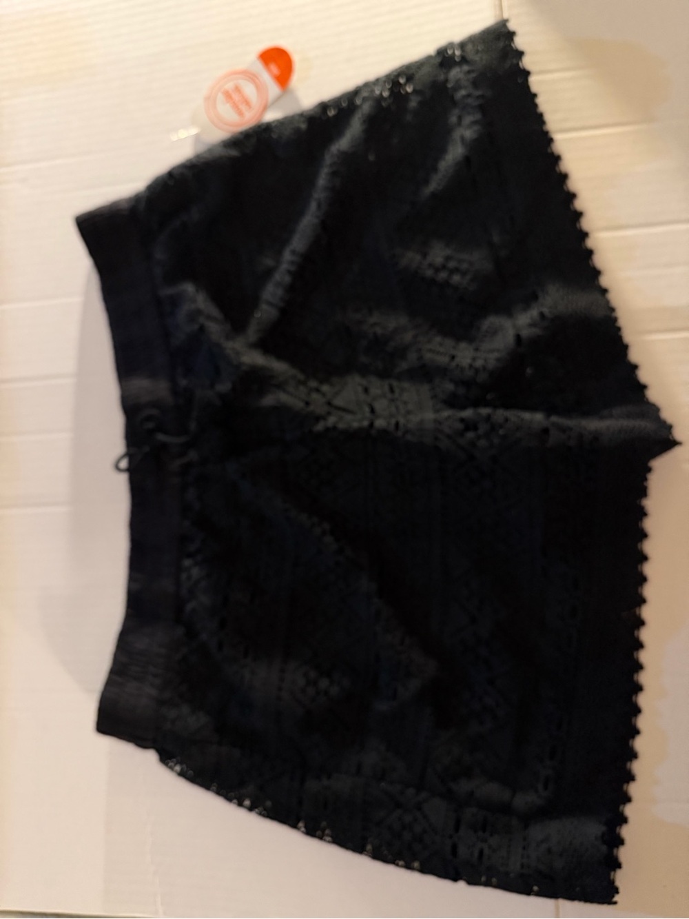 #303 Wonder nation Black Lace Circle Skater Skirt